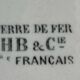 8 assiettes plates en terre de fer HB&Cie