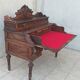 Louis XIII cylinder desk in carved oak, 19th century.