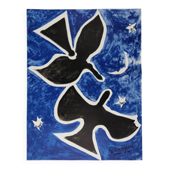 Lithograph by George Braque, circa 1961