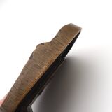 Mid Century Solid Abstract Brutalist Bronze front Door Handle with key hole