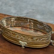 Cache-pot néoclassique en laiton patiné XIXe siècle