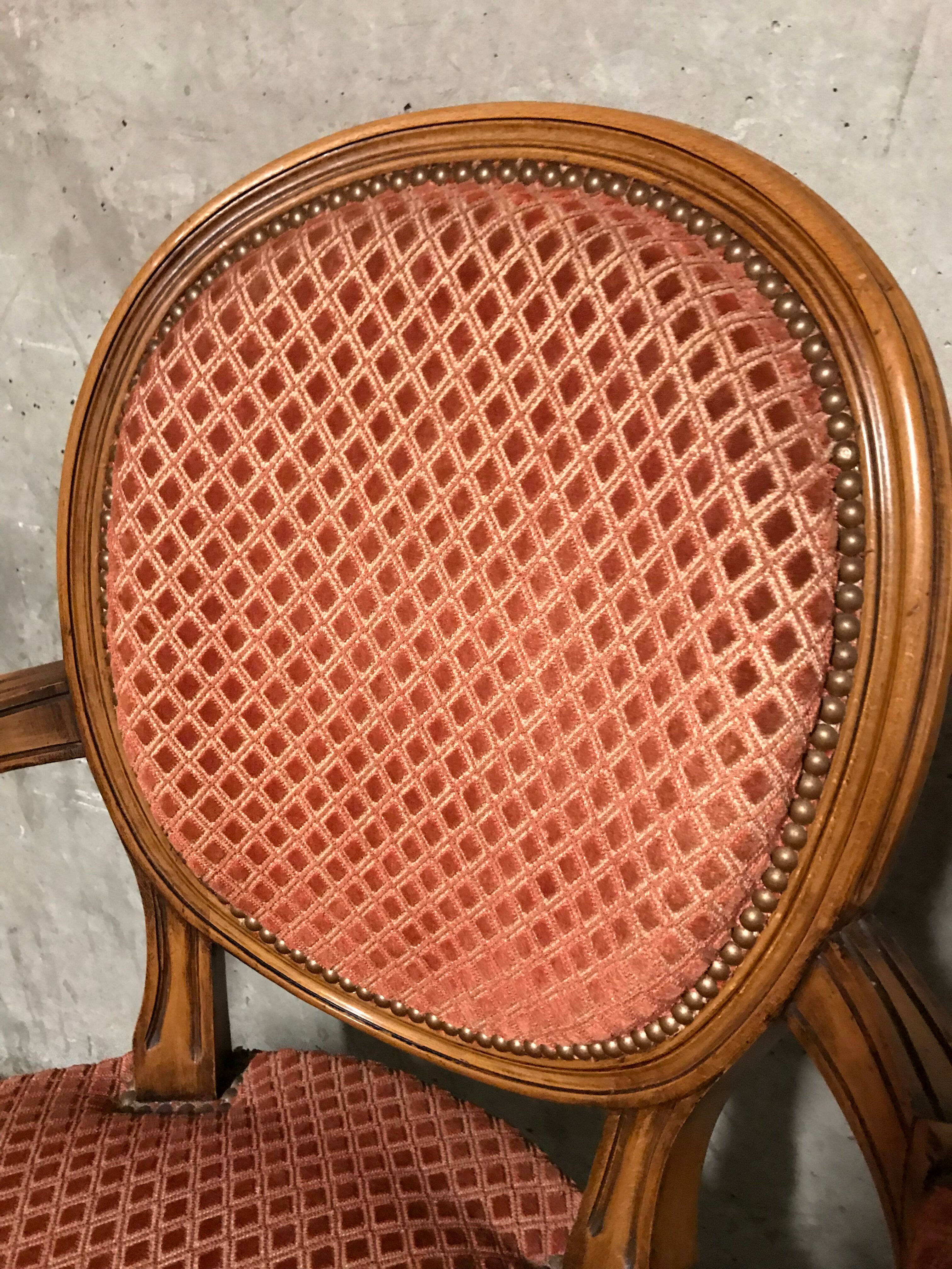 Pair of convertibles Louis XVI armchairs