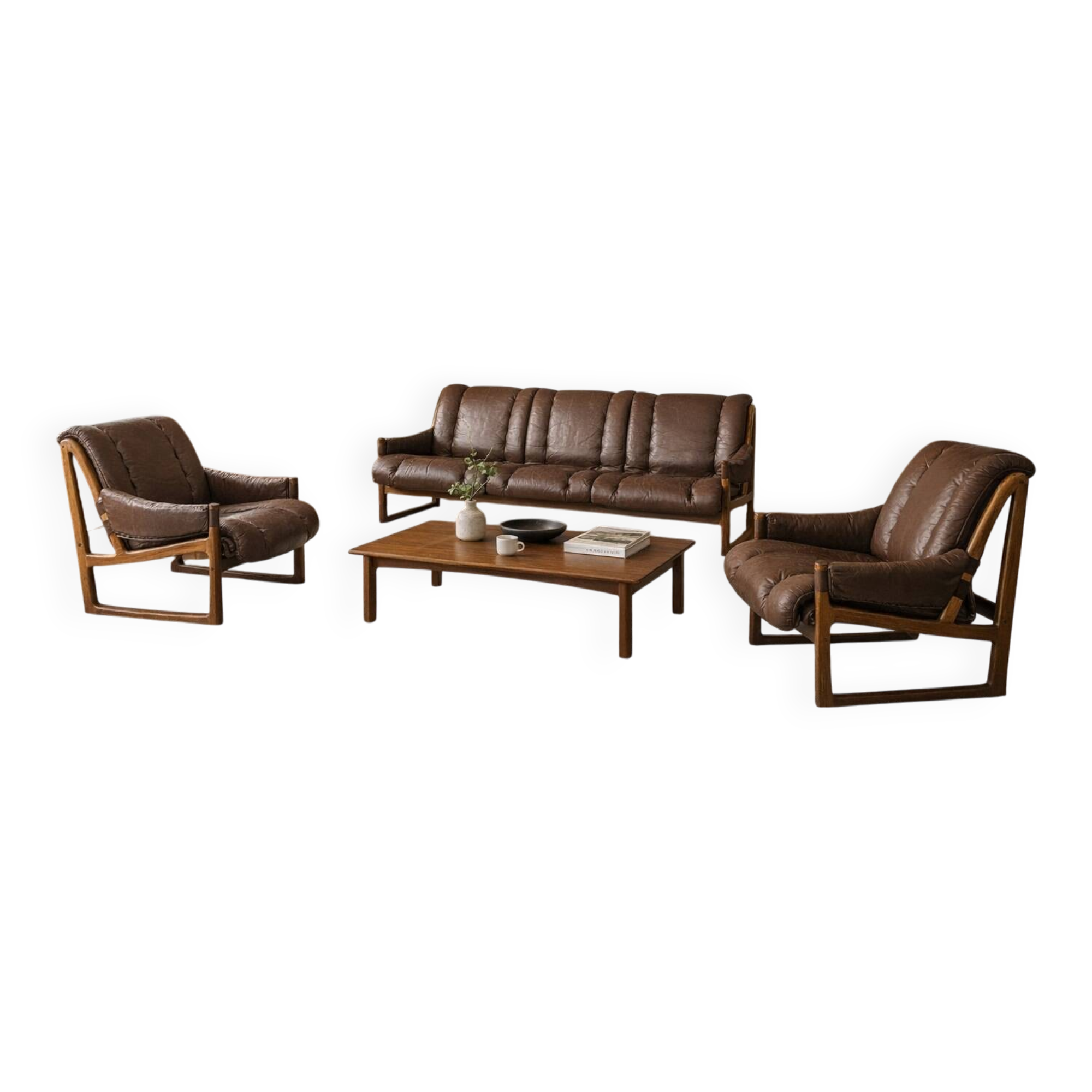 Sofa et 2 fauteuils en palissandre Torbjørn Afdal, Norvège années 1960