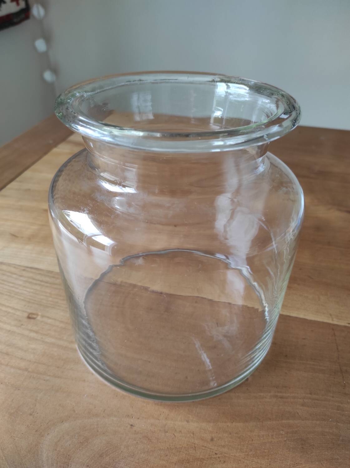 Thick glass vase
