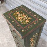 Hand-painted beechwood chest of drawers, 1950s