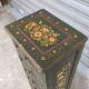 Commode en bois de hêtre peint à la main 1950