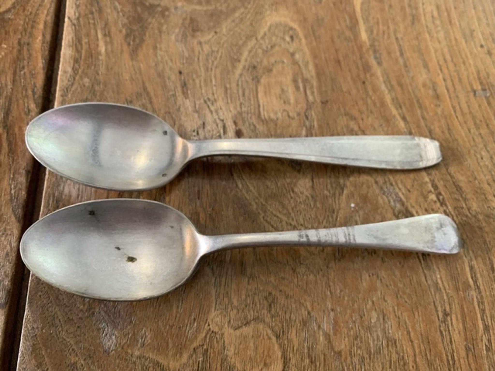 8 tablespoons in silver metal including a monogram christofle art deco