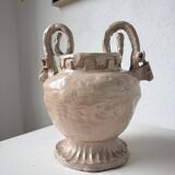 Ceramic bowl with ram heads