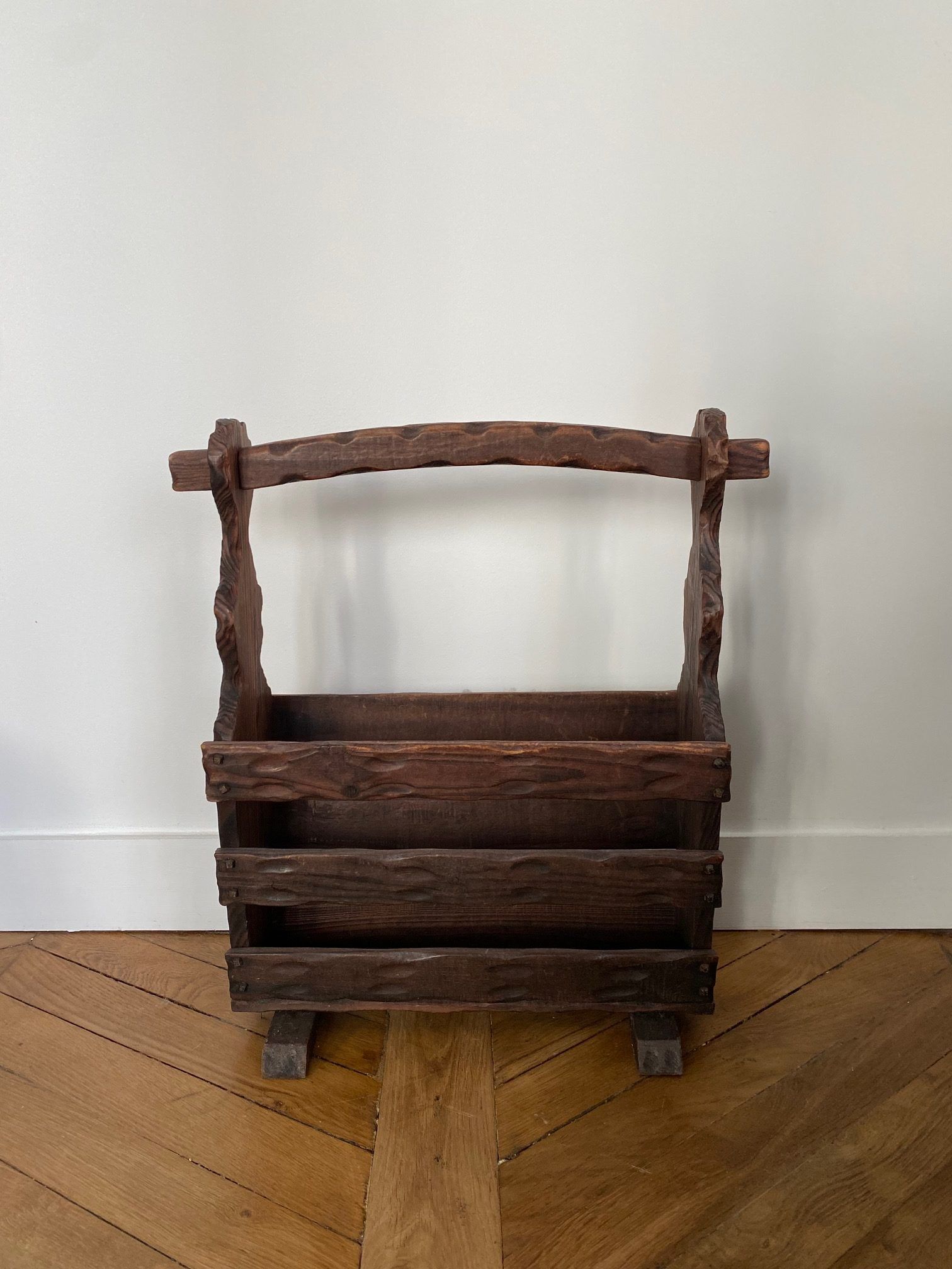 Raw wood review door