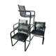 4 Matteo Grassi armchairs in black leather