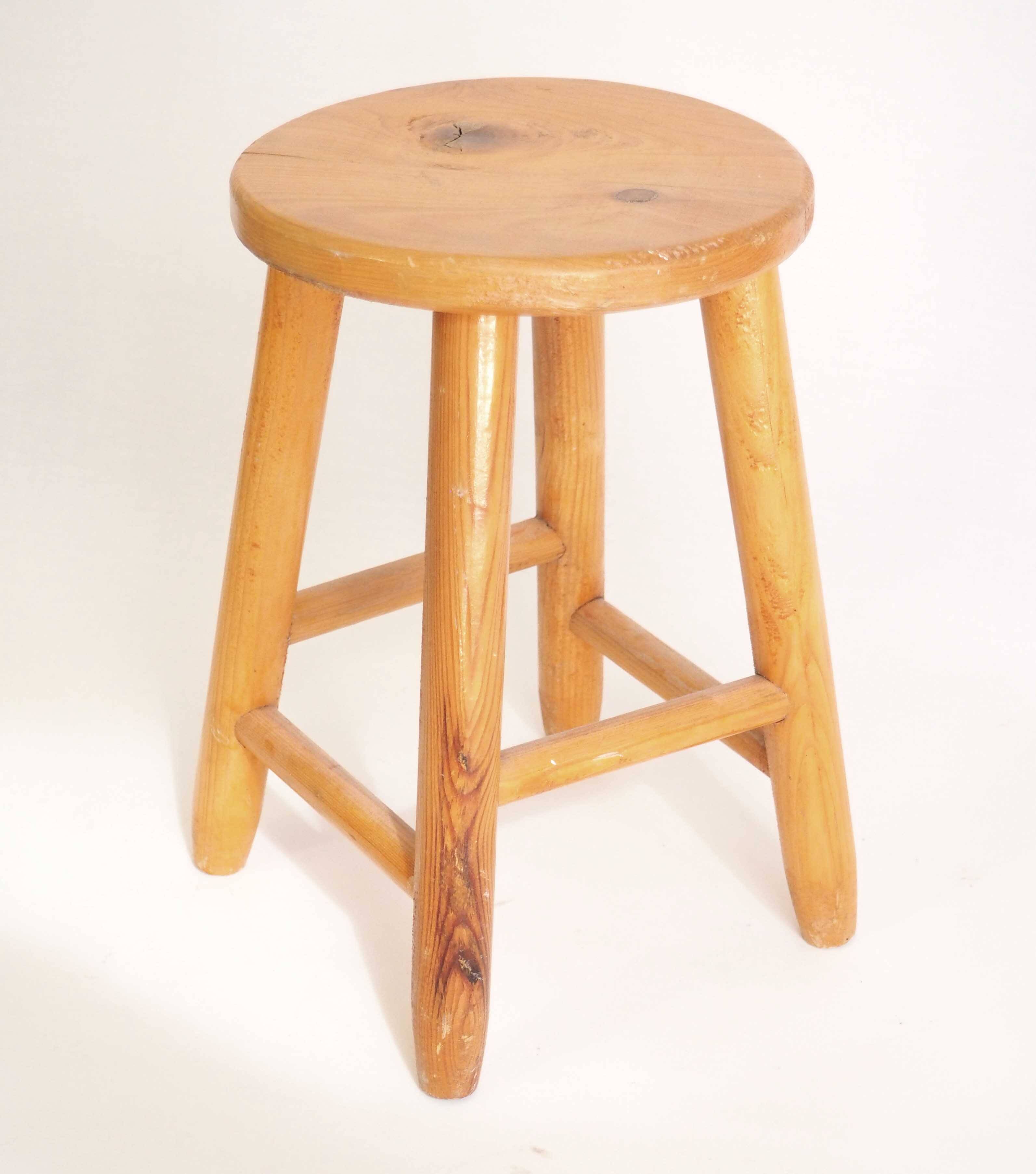 Light wood stool