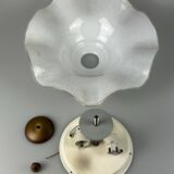 60s 70s Lamp Fixture Ceiling Lamp Flush Mount Doria Glass Space Age