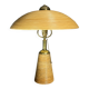 Pencil reed rattan bamboo and brass table lamp, Italy 1970s