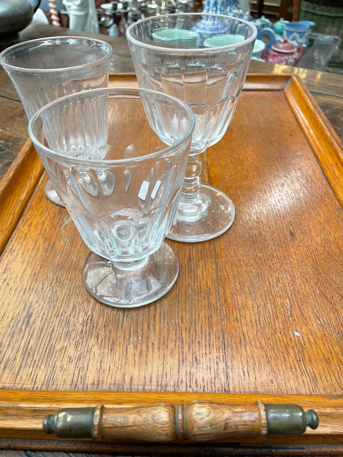 1900s bistro tray in light oak
