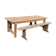 Table de ferme et ses deux bancs