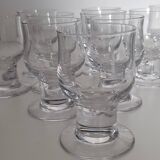 Verres à pied épais vintage