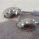 2 Christofle goldsmith mocha and coffee spoons, Duo model, 10 & 13.5cm