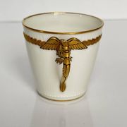 Limoges Porcelain Cup and Saucer | Golden Eagle Handle