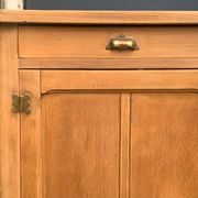 Grand Parisian buffet with billot and butterfly hinges, raw wood, 1930.