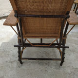 Old rattan armchair