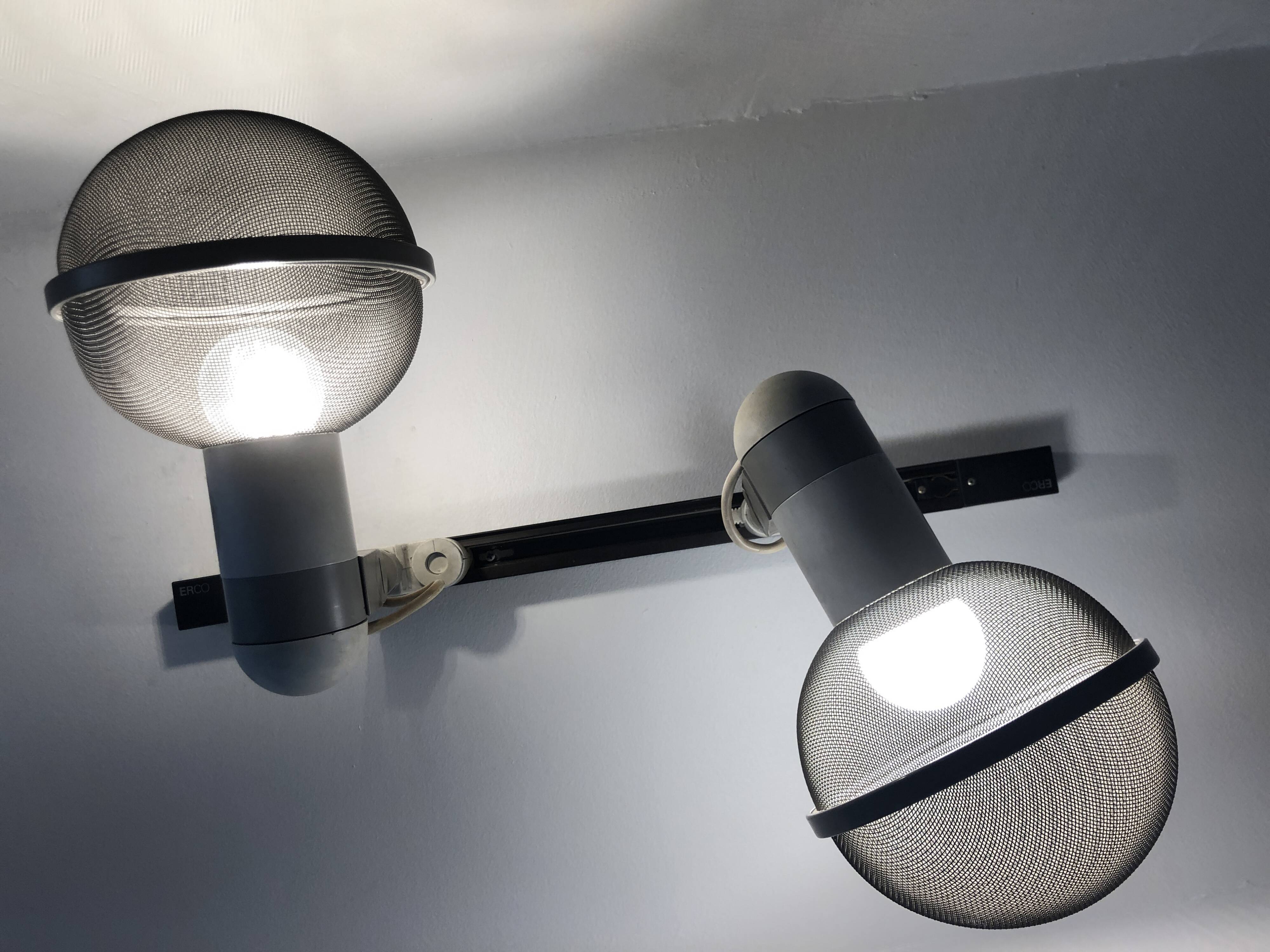 Vintage Track Ceiling Light • Micro Pin Spots • Erco • 1975