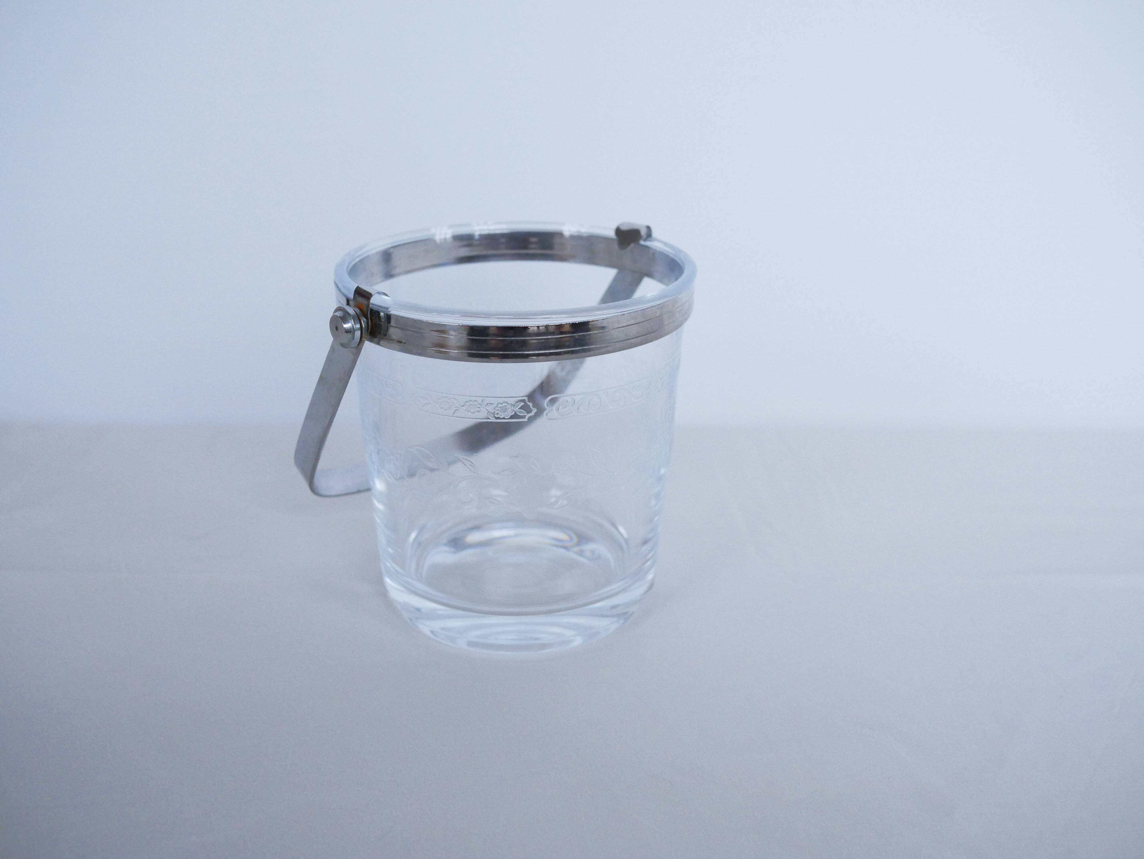 Vintage glass ice bucket