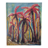 Abstract palm oil painting signed