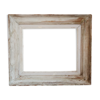 Old white patina frame