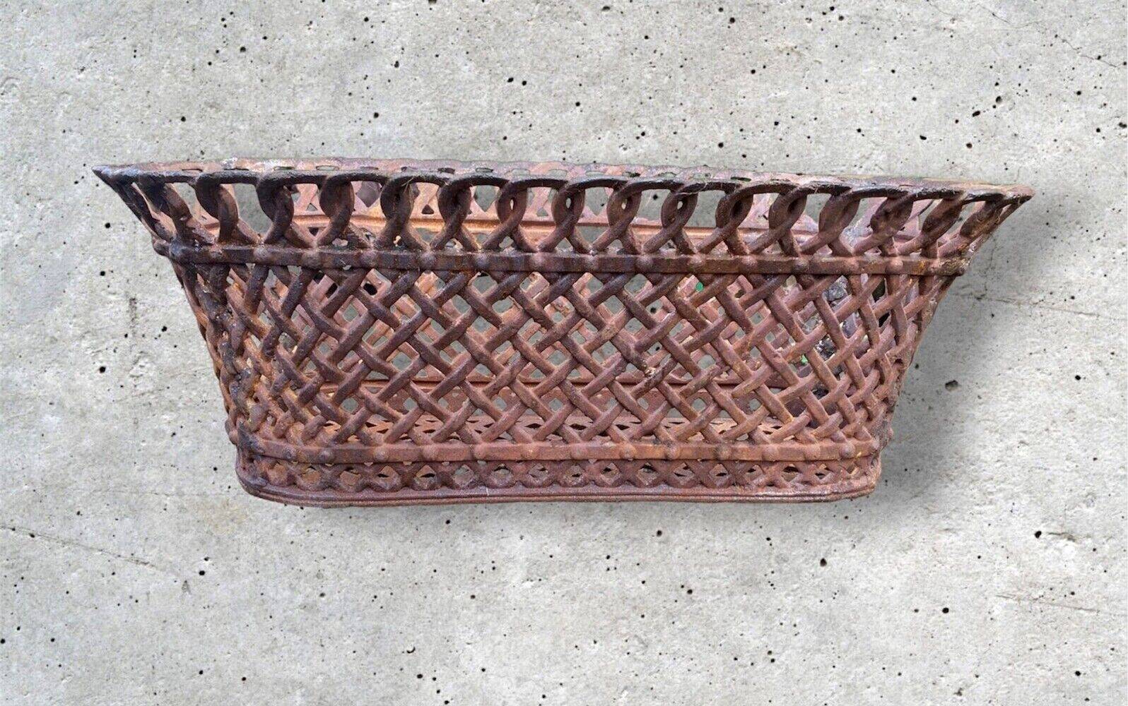 Openwork cast iron planter