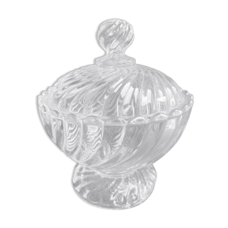 Art Deco - Crystal stamped Baccarat sugar pot