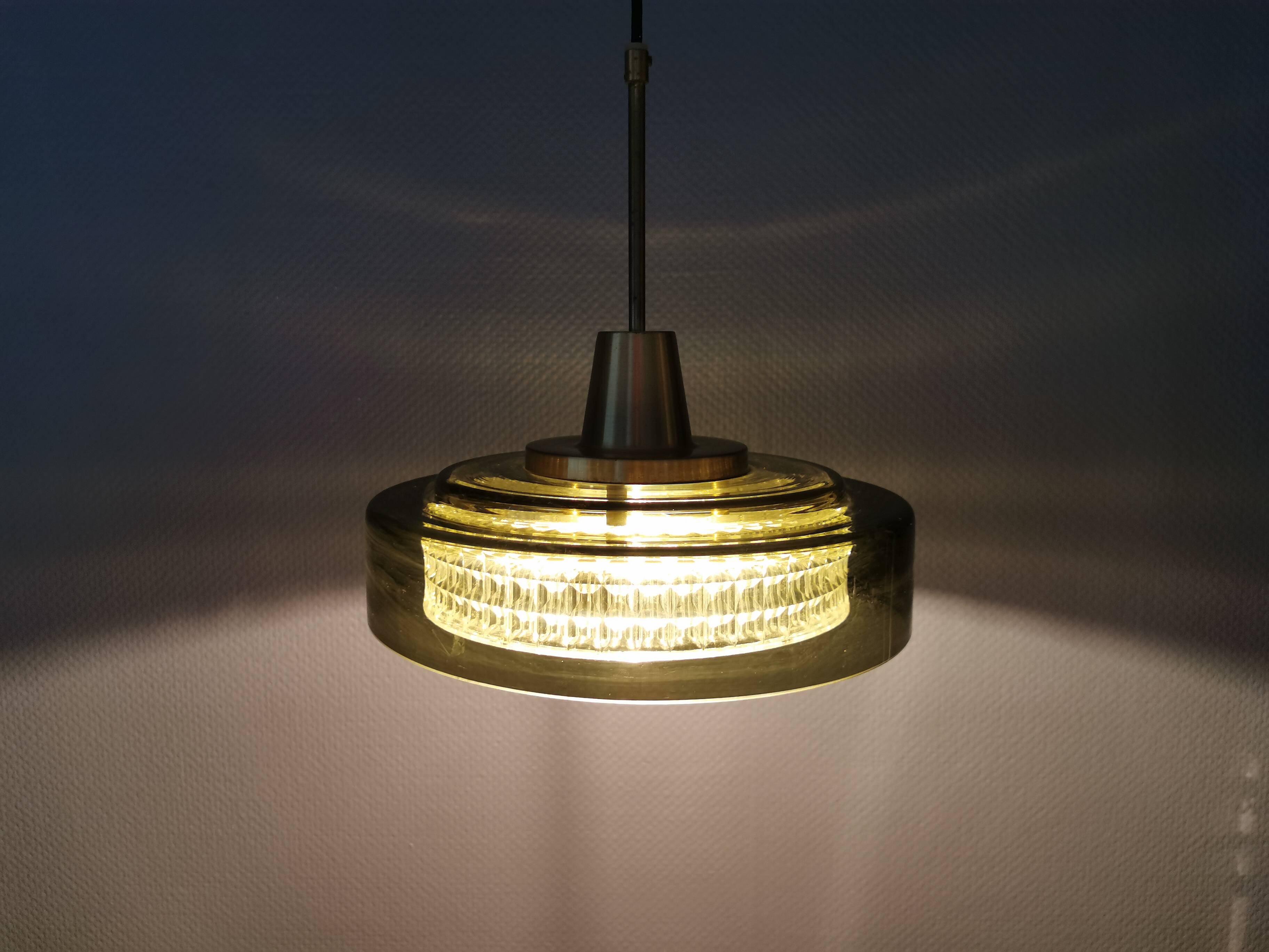 Rotonda hanging lamp bt Carl Fagerlund at Örrefors, for Lyfa Denmark