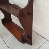 Antique vintage wooden wall shelf