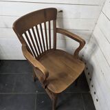 Fauteuil de bureau américain ancien en chêne