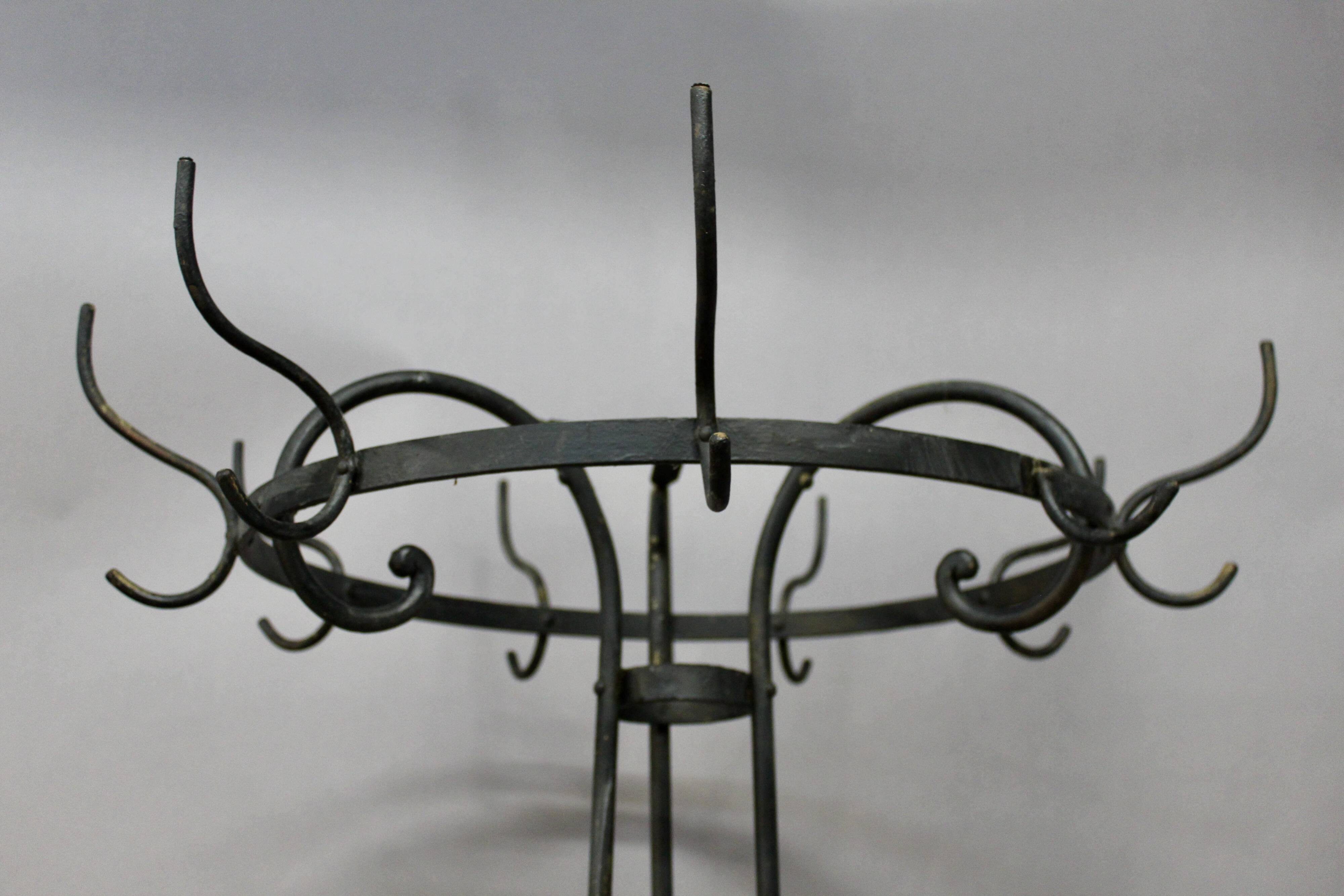 Wrought Iron Coat Rack and Umbrella Stand