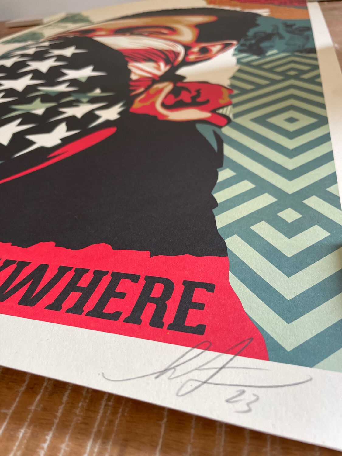 Shepard Faire (OBEY), American Rage, signed and dated by artist,  Amsterdam 2023