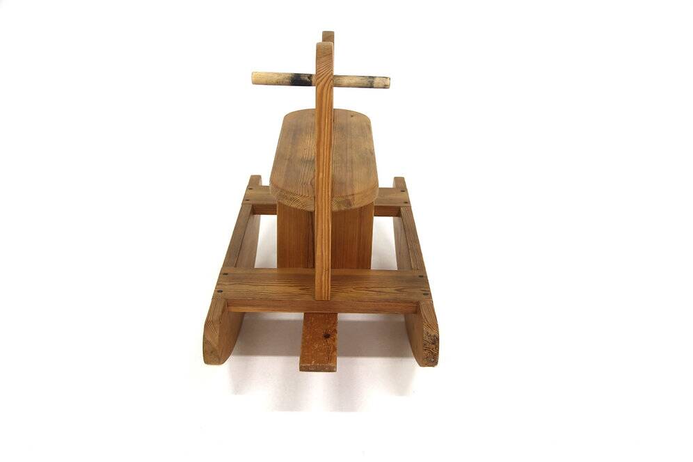 Cheval à bascule en bois, Suède, 1970