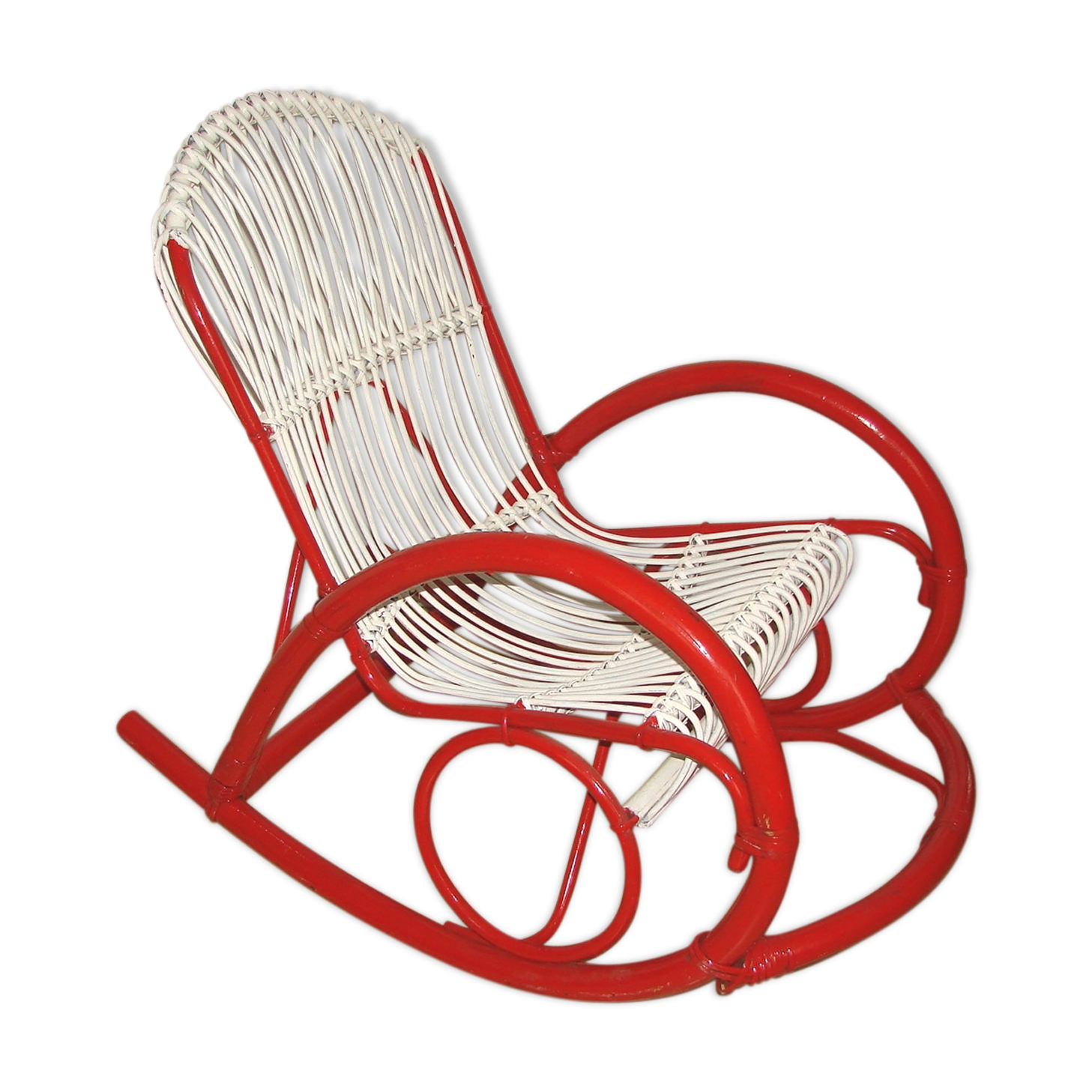 Rattan rocking chair Rohe Noordwolde , 1970s
