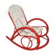 Rattan rocking chair Rohe Noordwolde, années 1970