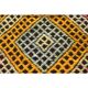 1970s Vintage Turkish Oushak Handmade Wool Cotton Yellow Runner Rug 158x201