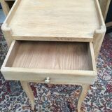 Pair of raw wood bedsides