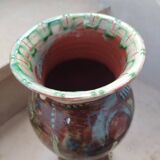 Large glazed mixed terracotta vase