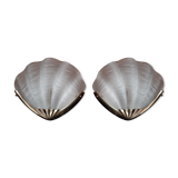 Pair of wall lamp shell bronze frame 1970 art deco style