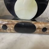 pair of marble and onyx Art Deco bookends