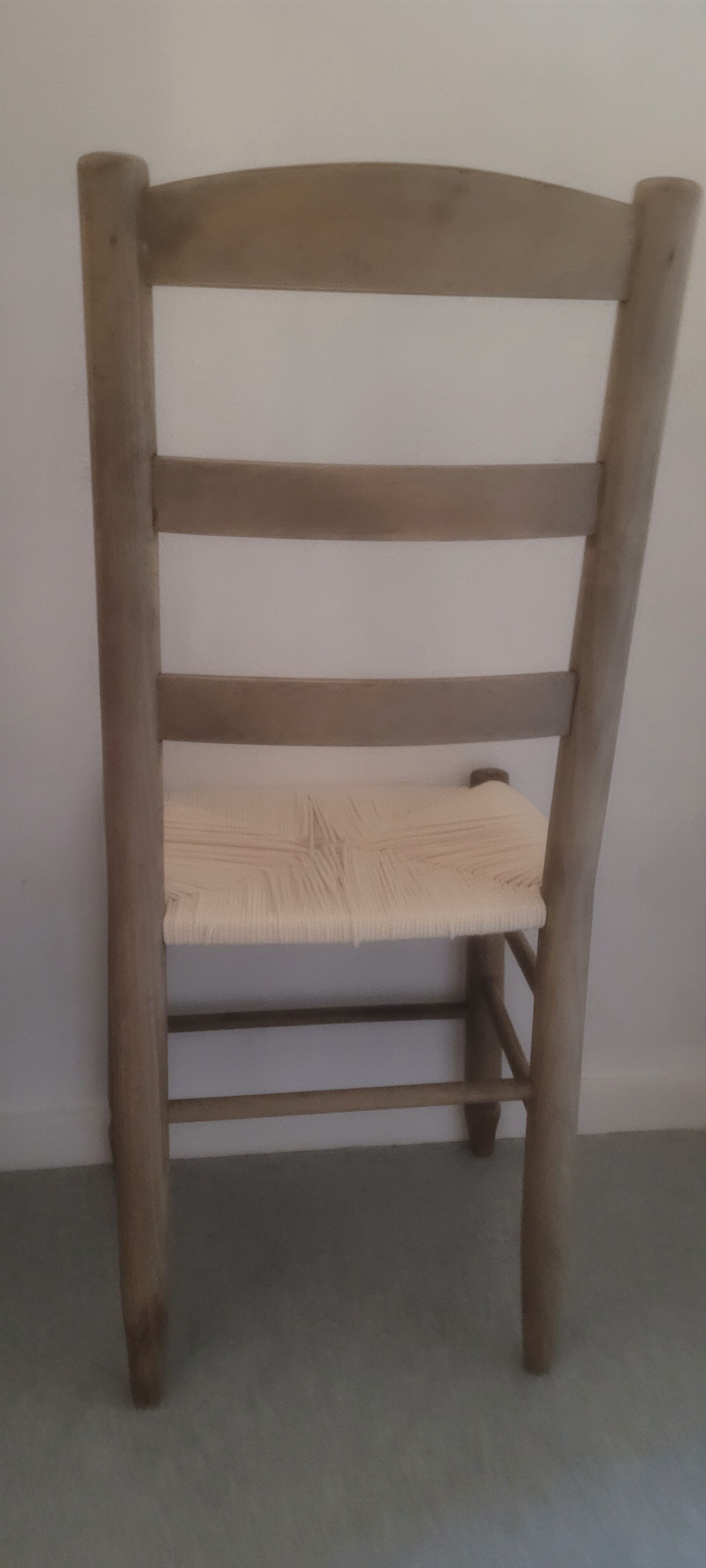 Country chair sitting in rope