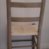 Chaise campagnarde assise en corde
