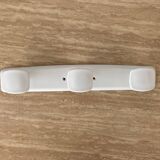 Wall-mounted coat rack Triple white coat hook Syla 70s