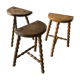 Set of 3 wooden stools