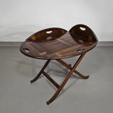 Plateau de service/plateau de majordome/table d'appoint pliable victorienne