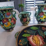 Set of 3 vases and ceramic cup Monaco Cerartvintage 1950