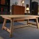 Georges Robert 1960's Brutalist Raw Pine Farm Table